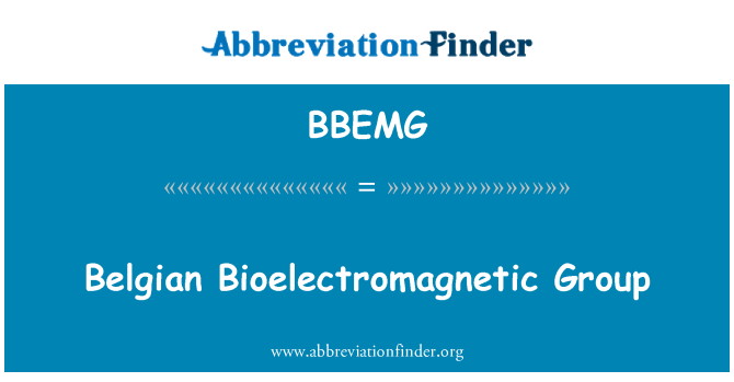 BBEMG: Gwoup Bioelectromagnetic Beljik