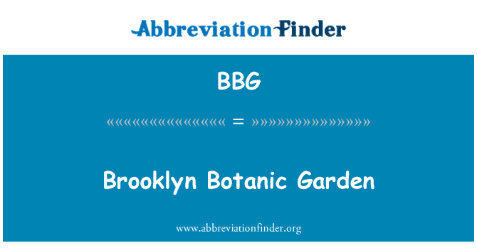 BBG: Brooklyn Botanċi ġnien