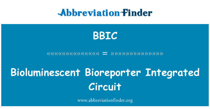 BBIC: Bioluminescent Bioreporter integrert krets