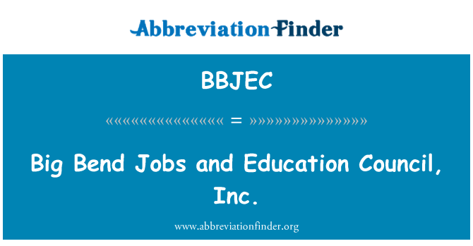 BBJEC: Big Bend banen en onderwijs Raad, Inc.