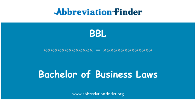 BBL: Bachelor of Business zákonů