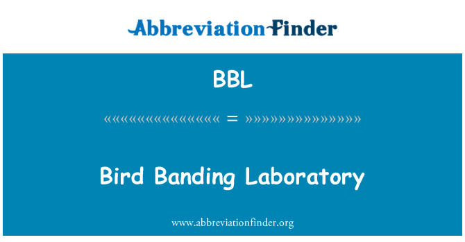 BBL: Bird Banding Laboratory