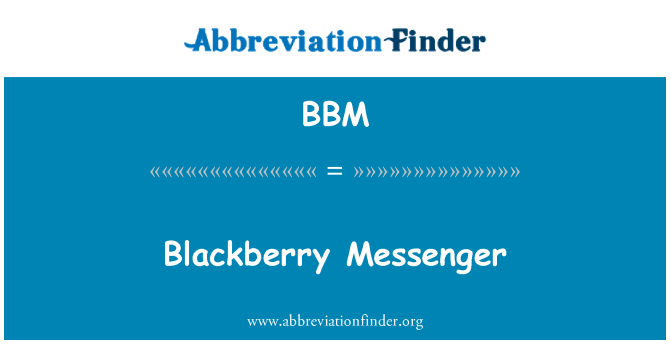 BBM: BlackBerry Messenger