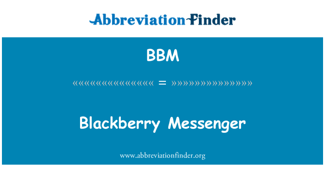 BBM: Blackberry Messenger