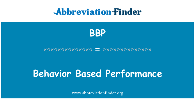 BBP: Comportament basat en el rendiment