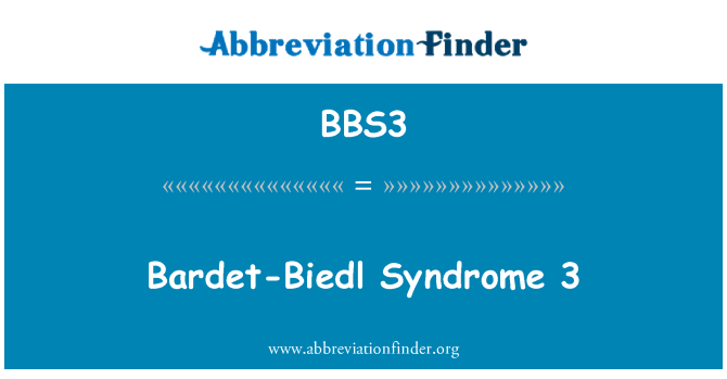 BBS3: Bardet-Biedl Sindrom 3