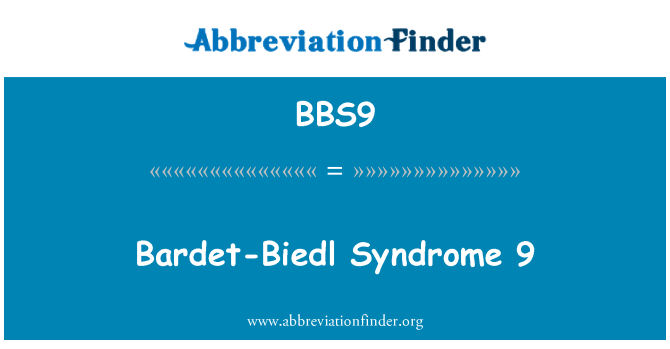 BBS9: Bardet-Biedl'i sündroomile 9