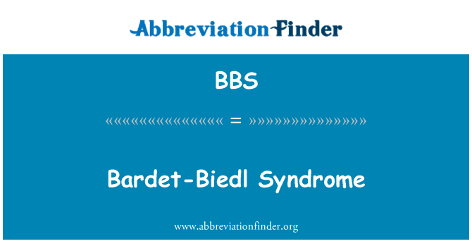 BBS: Bardet-Biedl syndrom