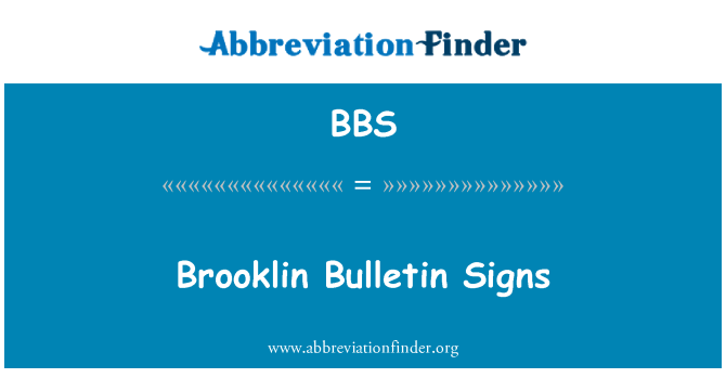 BBS: Brooklin Bulletin borden