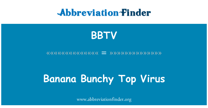 BBTV: Feirws uchaf Bunchy banana