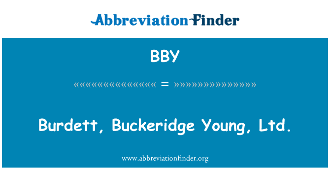 BBY: Buckeridge 年輕，博得特有限公司