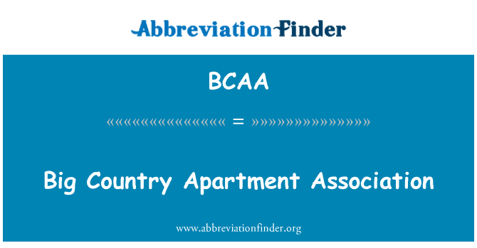 BCAA: Grande paese appartamento associazione