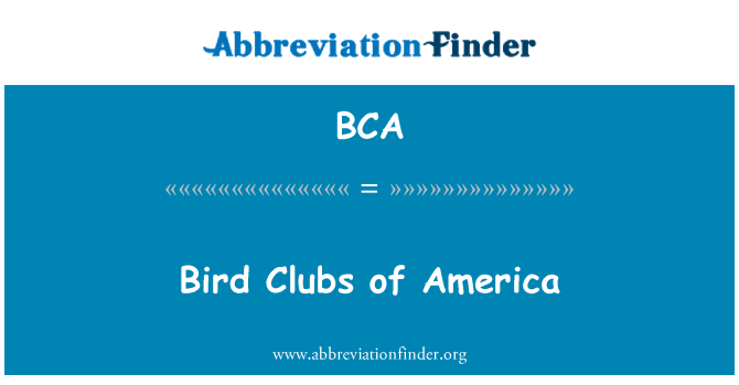 BCA: アメリカの鳥クラブ