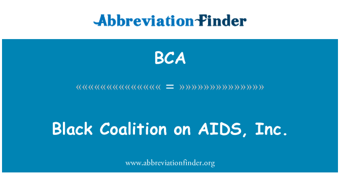 BCA: Hitam Coalition on AIDS, Inc