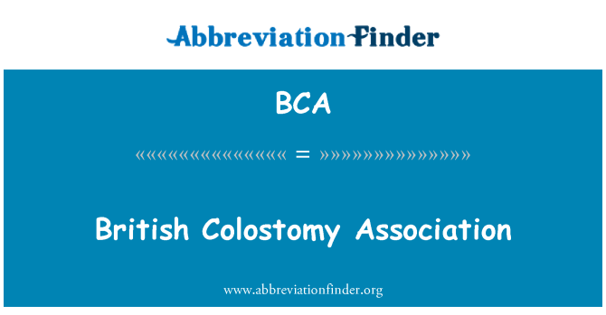 BCA: Asociația britanică colostomie