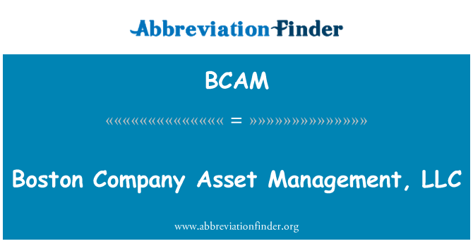 BCAM: Boston Company Asset Management, LLC
