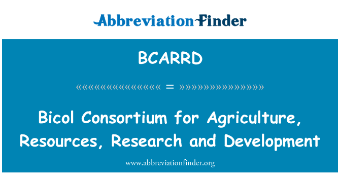 BCARRD: קונסורציום ביקול עבור חקלאות, משאבים, מחקר ופיתוח