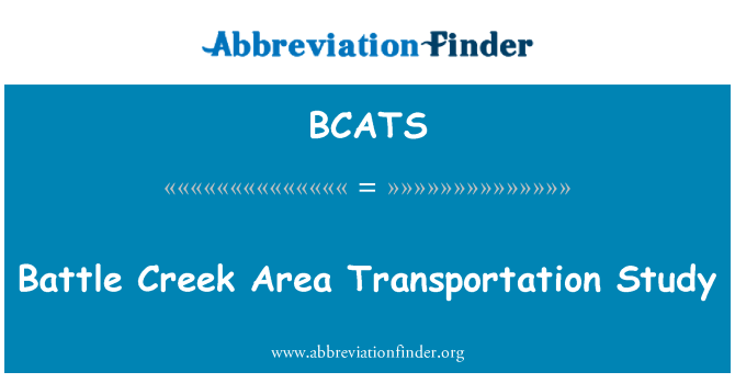 BCATS: Battle Creek ala transpordi uuring