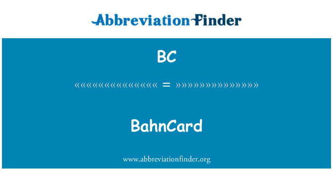 BC: BahnCard