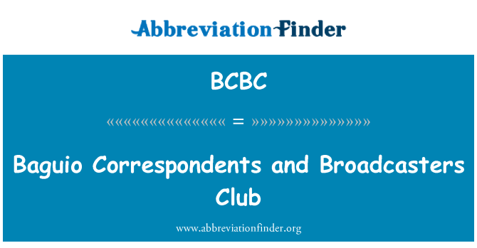 BCBC: Baguio Correspondants Et Club Radiodiffuseurs