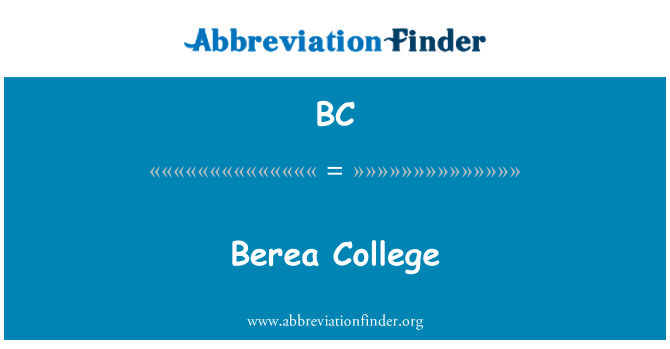 BC: Berea College