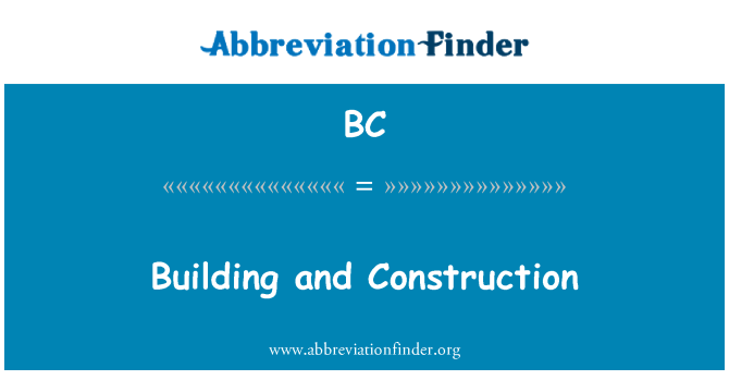 BC: Edilizia e costruzioni