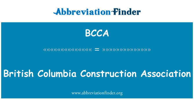 BCCA: Persatuan pembinaan British Columbia