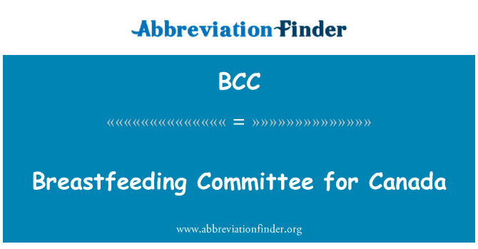 BCC: Breastfeeding Committee for Canada