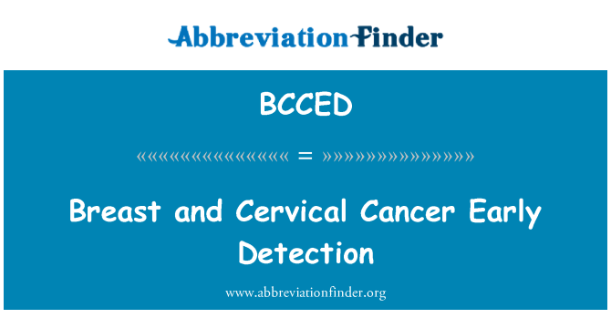 BCCED: Canfod canser y fron a chanser ceg y groth yn gynnar