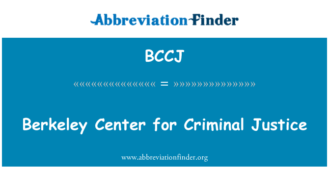 BCCJ: Berkeley centra pro trestní soudnictví