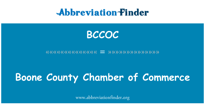 BCCOC: Boone County Chamber of Commerce