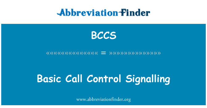 BCCS: Basic kaller kontroll signal