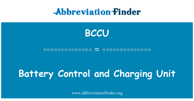 BCCU: Control de piles i unitat de càrrega