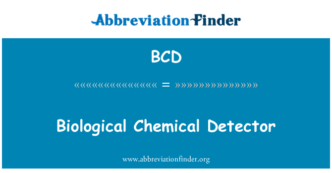 BCD: Byolojik Détecteur chimik
