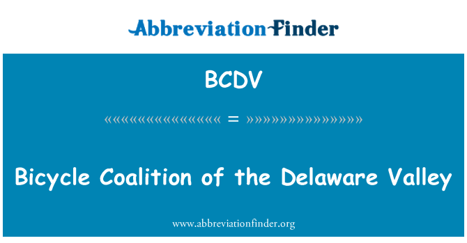 BCDV: Bicycle Coalition av Delaware Valley