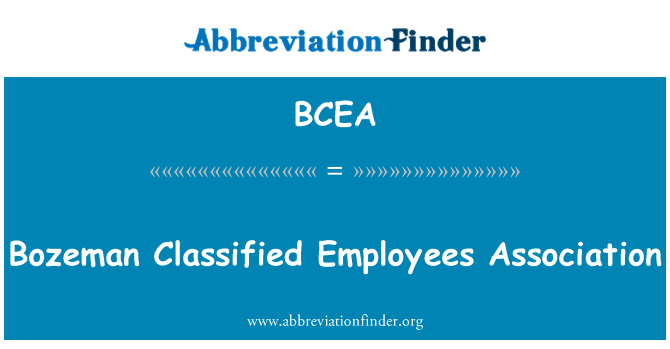 BCEA: Bozeman classés Employees Association