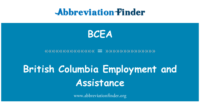 BCEA: بریتیش کلمبیا اشتغال و کمک