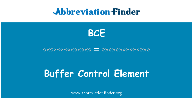 BCE: Elemento de controle de buffer