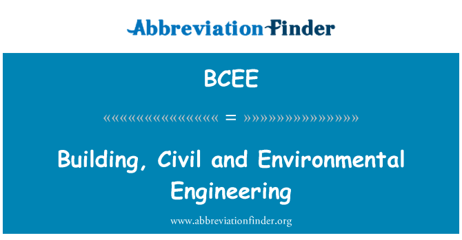 BCEE: Construction, sivil ak anviwònman Jeni
