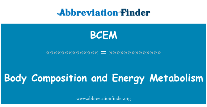 BCEM: Composizione corporea e metabolismo energetico