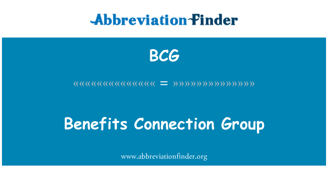 BCG: Gruppo connessione benefici