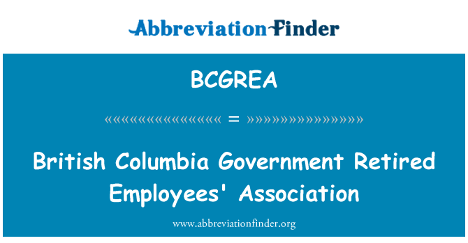 BCGREA: Britská vláda v důchodu zaměstnance asociace