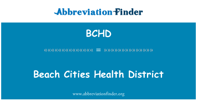 BCHD: Beach Cities veselības District
