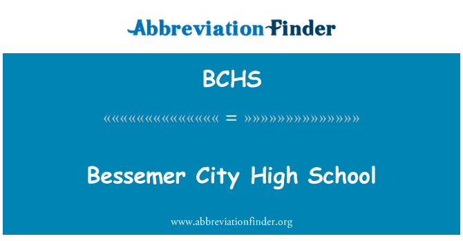 BCHS: Bessemer City lekòl segondè