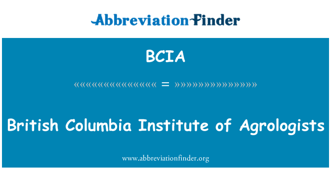 BCIA: British Columbia Istitut tal-Agrologists