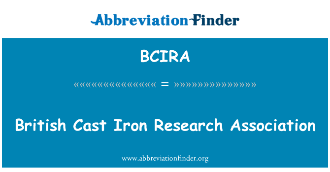 BCIRA: Associazione di ricerca britannico ghisa