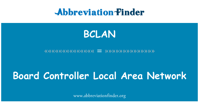 BCLAN: Hallituksen ohjain Local Area Network