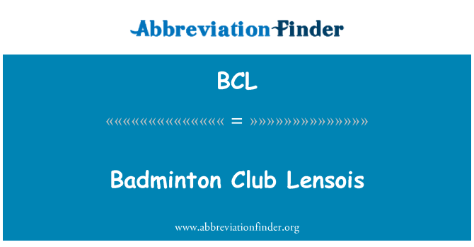 BCL: Badmintono klubas Lensois