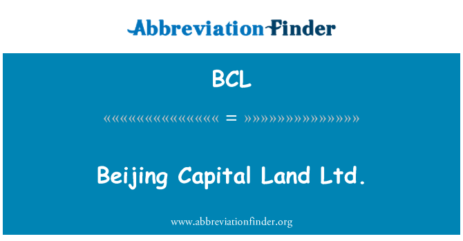 BCL: Beijing Capital Land OÜ