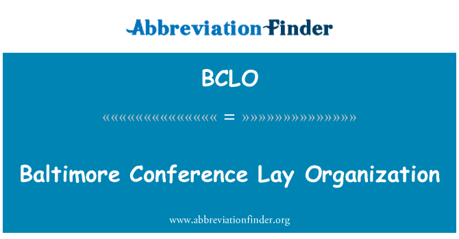 BCLO: Baltimore konference ležel organizace
